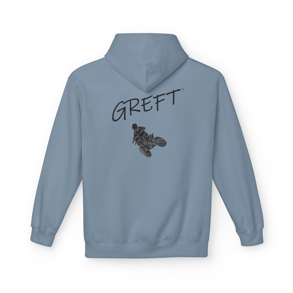 Dirt Bike GREFT 2 colour fleece hoodie unisex
