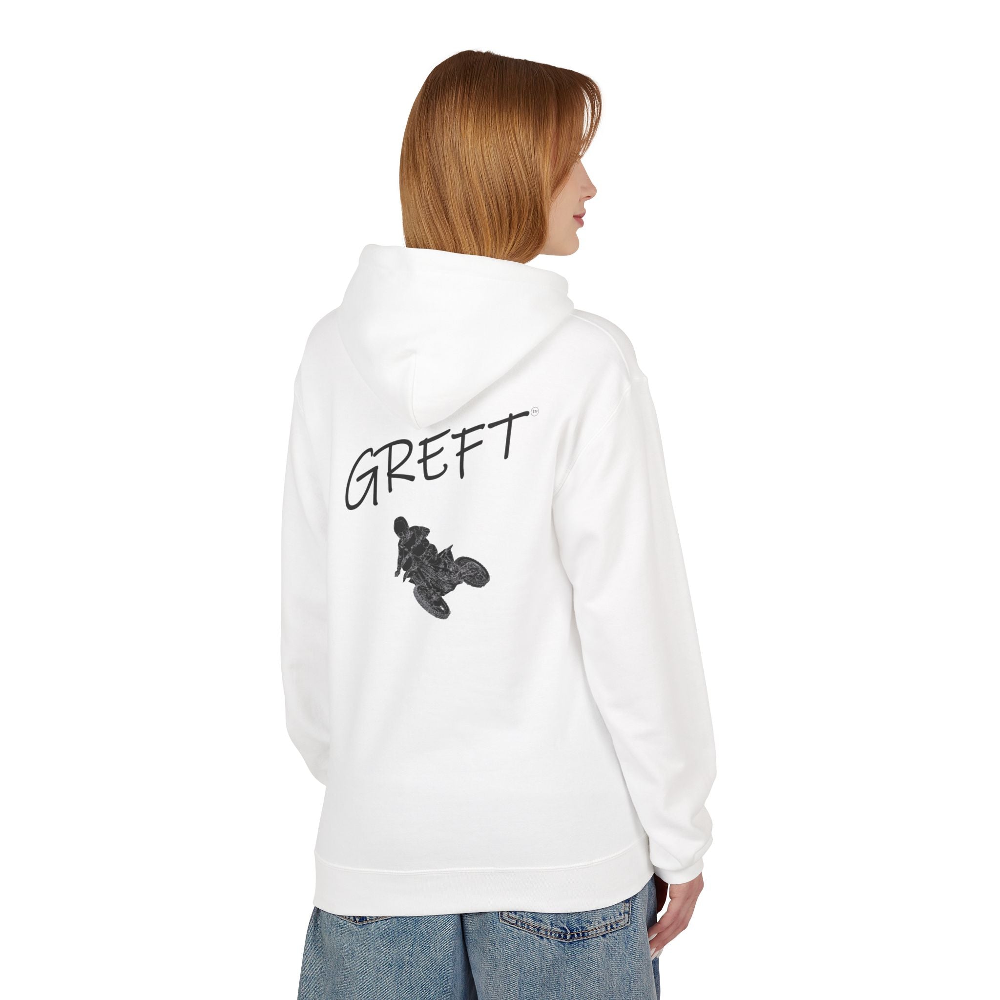 Dirt Bike GREFT 2 colour fleece hoodie unisex