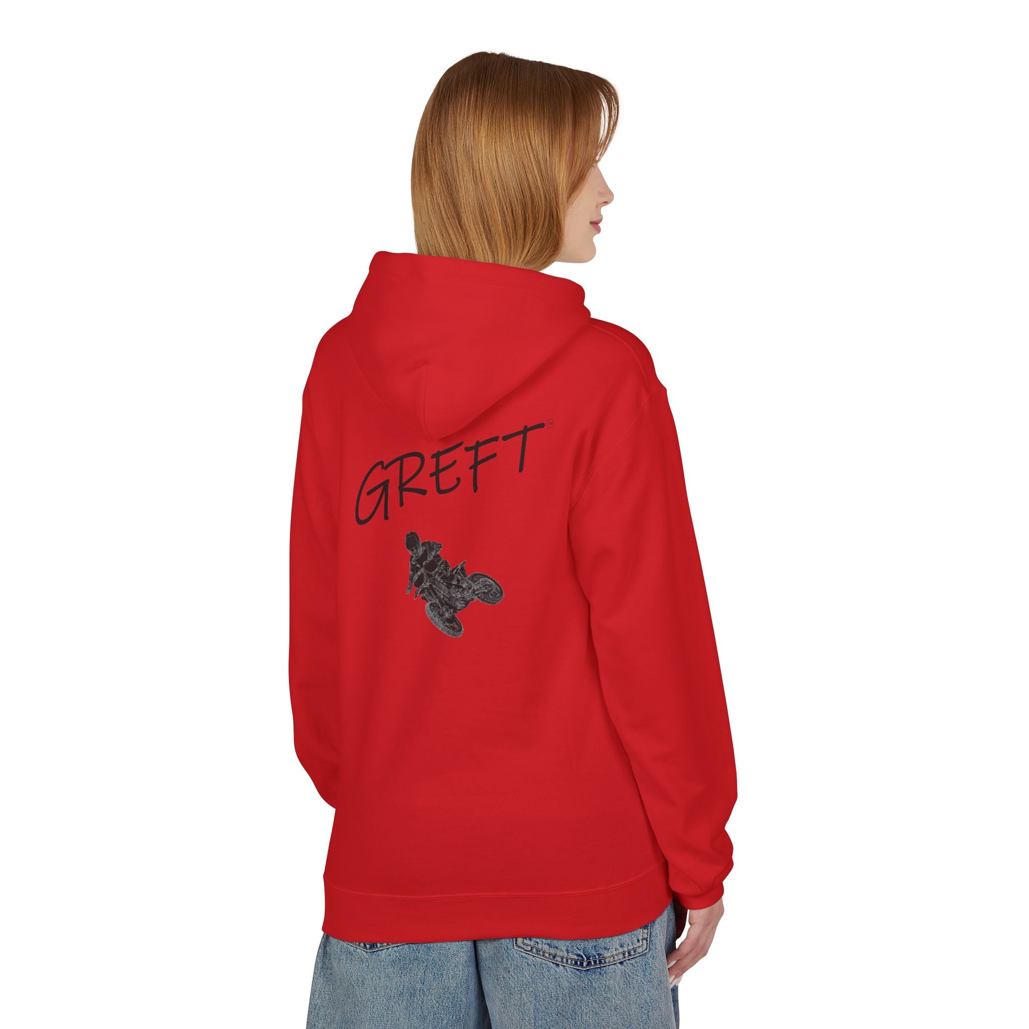 Dirt Bike GREFT 2 colour fleece hoodie unisex