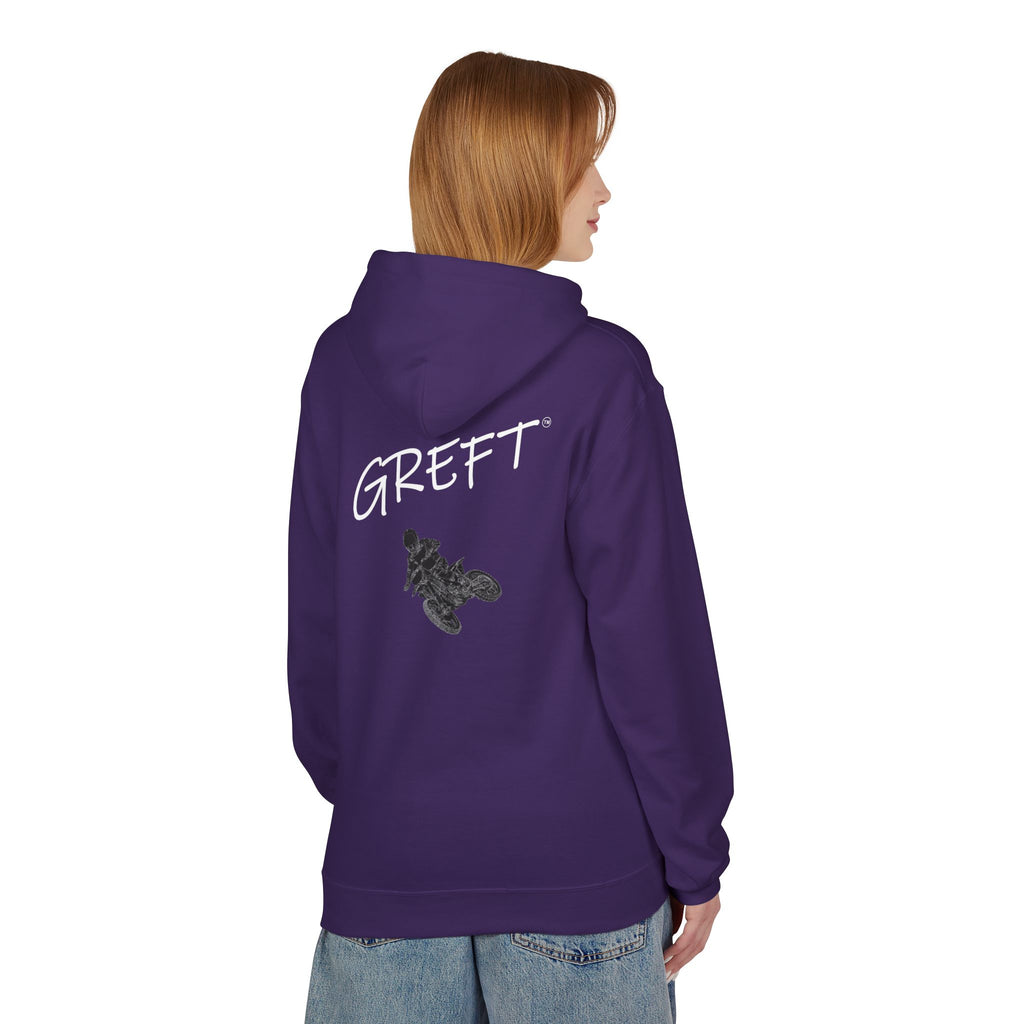 Dirt Bike GREFT 2 colour fleece hoodie unisex